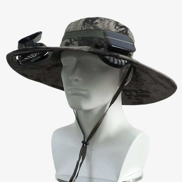 Fischerhut mit Lithiumbatterie-Ventilator und Solarladefunktion