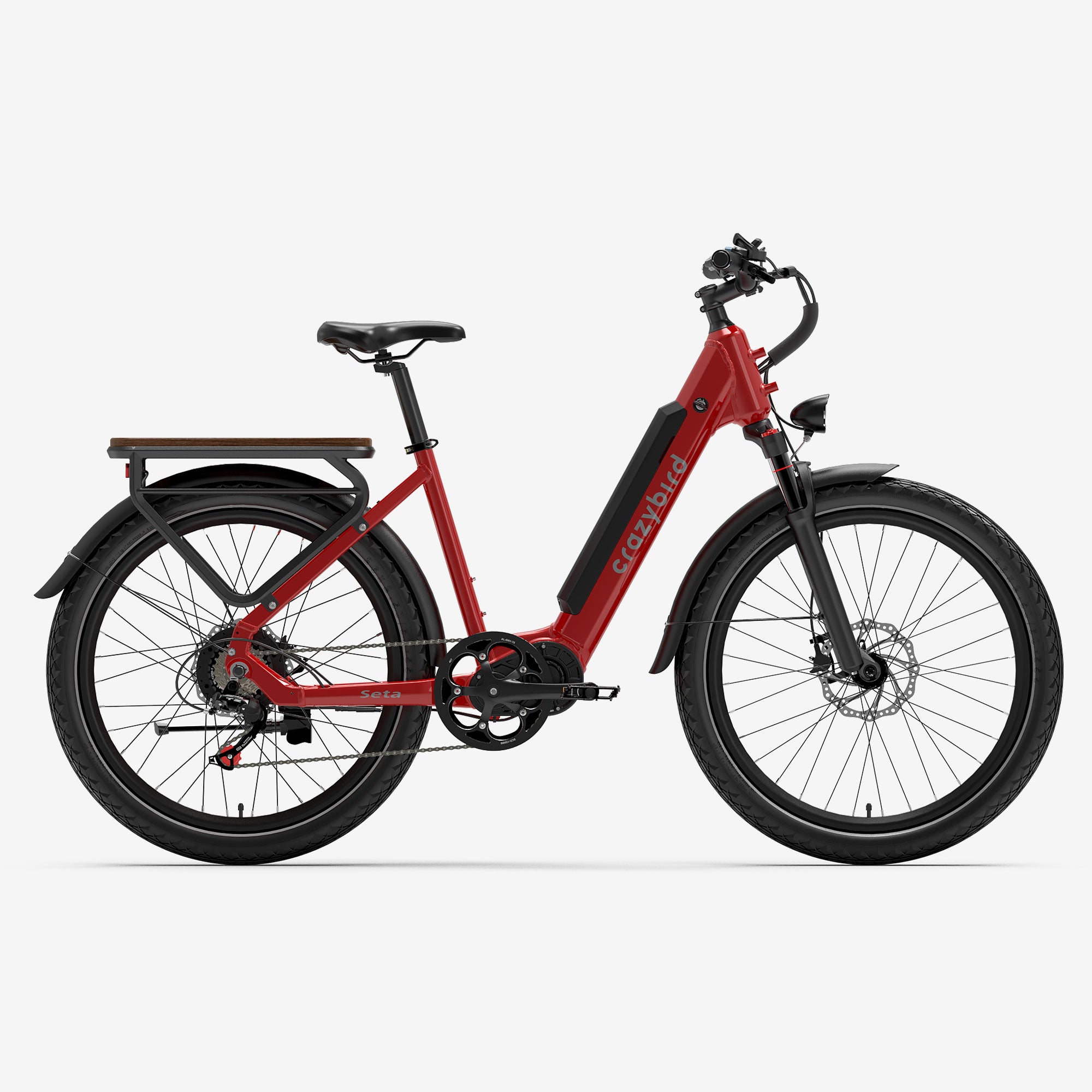 damen e bike 2020 Crazybird-Seta Elektrofahrrad für Erwachsene 500W Motor Spitzen-E-Bike 48V/14 Ah Abnehmbarer Akku Elektrofahrrad mit 7-Gang 26" Elektrisches Mountainbike mit vorderer Federung bis zu 50 Meilen
