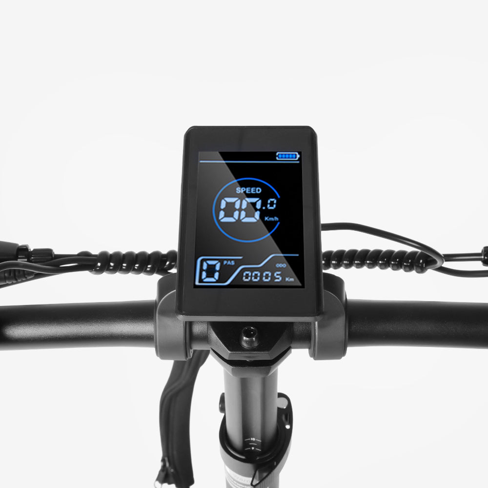e bike mit display im rahmen Crazybird-CU2 Elektrofahrrad für Erwachsene 20" Reifen 48V 10,4Ah mit abnehmbarem Akku Bis zu 25 km/h Klappbares Elektrofahrrad LCD-Display Elektrisches Fahrrad Stadtpendler Ebike Gabel-Federung