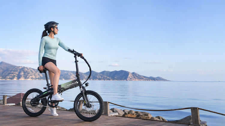 elektrofahrrad selbst aufladen Crazybird-CU2 Elektrofahrrad für Erwachsene 20" Reifen 48V 10,4Ah mit abnehmbarem Akku Bis zu 25 km/h Klappbares Elektrofahrrad LCD-Display Elektrisches Fahrrad Stadtpendler Ebike Gabel-Federung