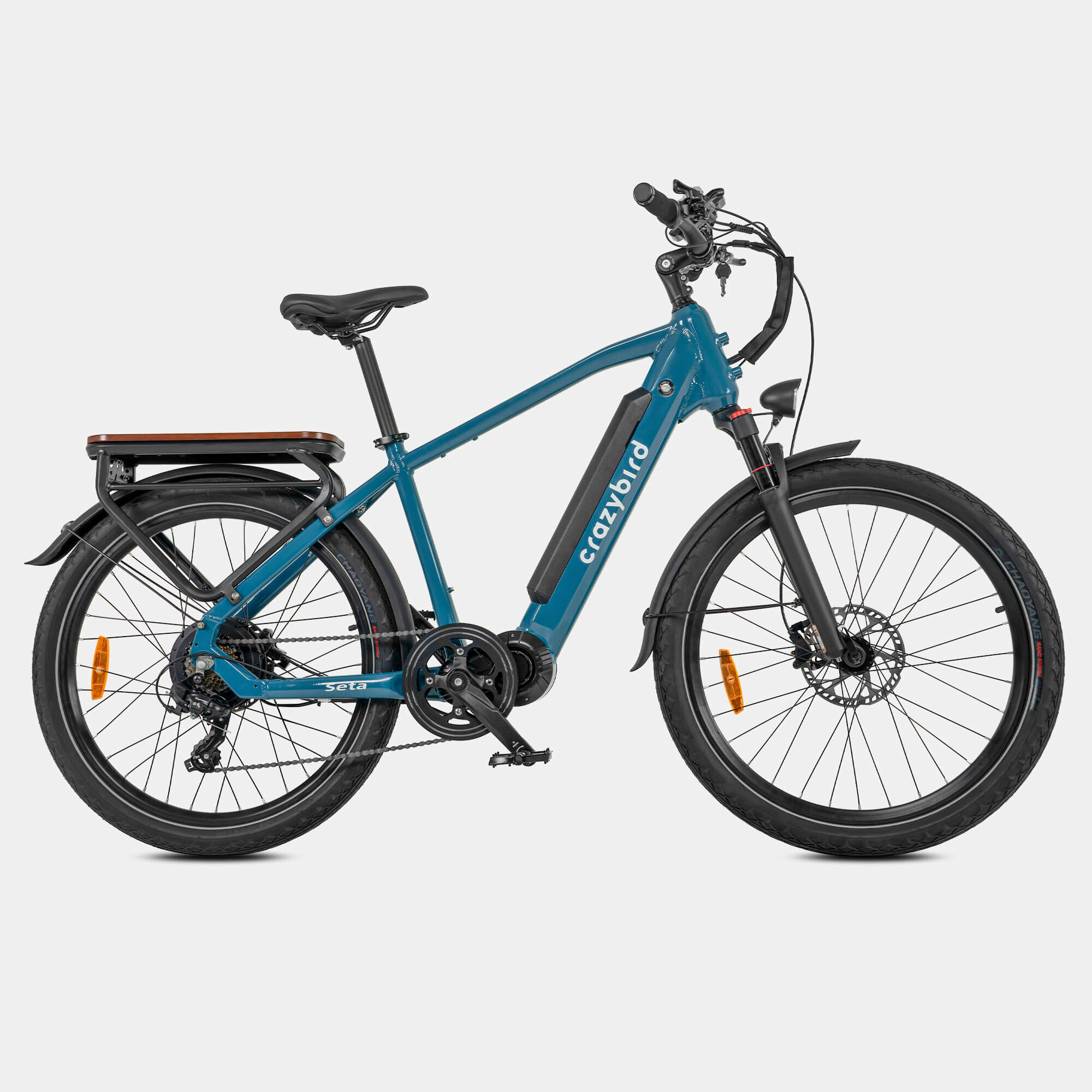 Crazybird Seta Elektrofahrrad fur Erwachsene 500W Motor Spitzen E Bike 48V 14 Ah Abnehmbarer Akku Elektrofahrrad mit 7 Gang 26 Elektrisches Mountainbike mit vorderer Federung bis zu 50 Meilen